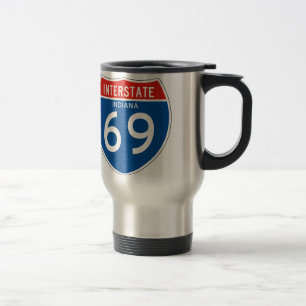 Interstate Sign 69 - Indiana Travel Mug