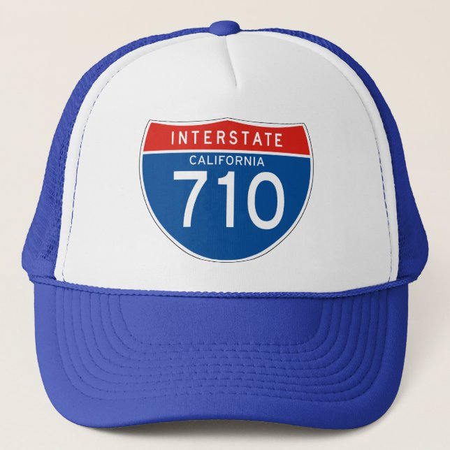 Interstate Sign 710 - California Trucker Hat (Front)
