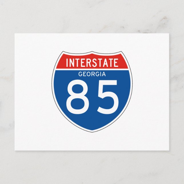 Interstate Sign 85 - Georgia Postcard (Front)