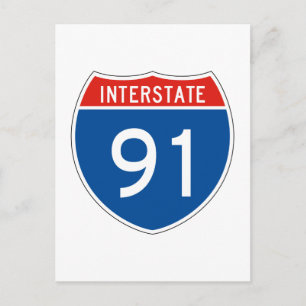 Interstate Sign 91 Postcard