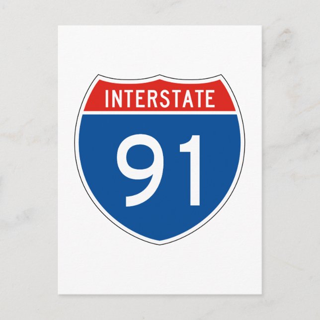 Interstate Sign 91 Postcard (Front)