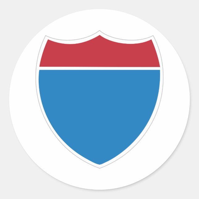 Interstate Sign Classic Round Sticker (Front)