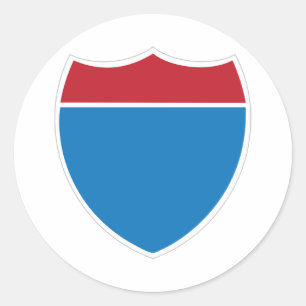 Interstate Sign Classic Round Sticker