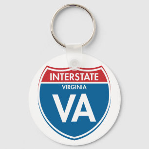 Interstate Virginia VA Key Ring