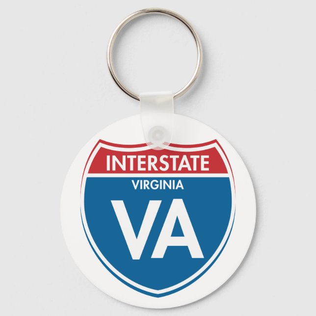 Interstate Virginia VA Key Ring (Front)