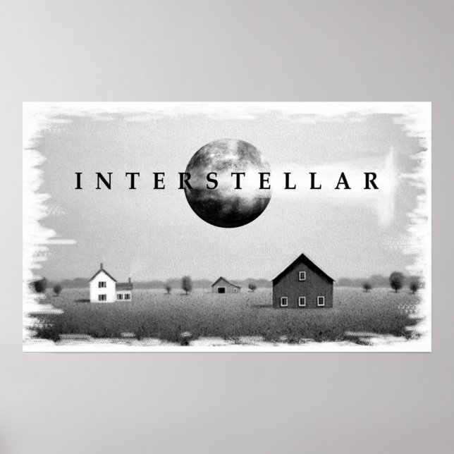 Interstellar Black and White Poster (Front)