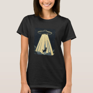 Interstellar Humor with Funny UFO and Cat T-Shirt