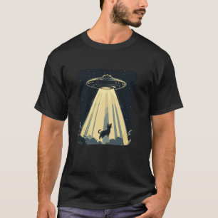 Interstellar Humour with Funny UFO and Cat T-Shirt