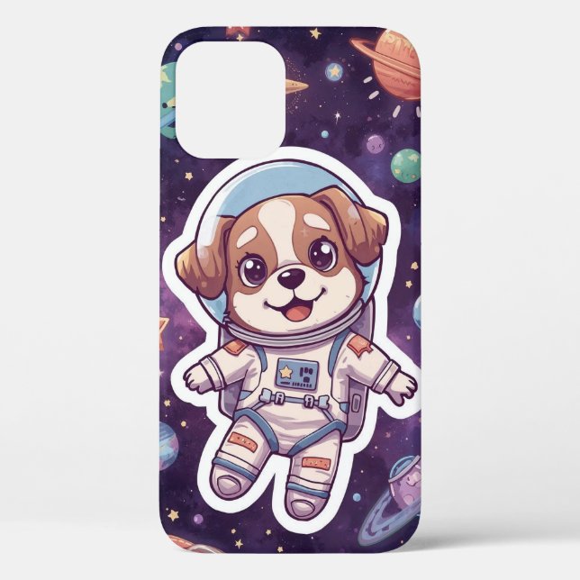 Interstellar Paws – Cute Space Dog in Adventure Case-Mate iPhone Case (Back)