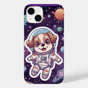 Interstellar Paws – Cute Space Dog in Adventure Case-Mate iPhone 14 Case
