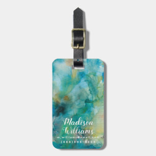 Interstellar Teal Blue Sky Luggage Tag