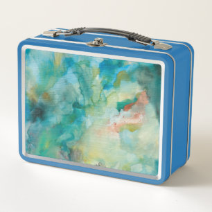 Interstellar Teal Blue Sky Metal Lunch Box