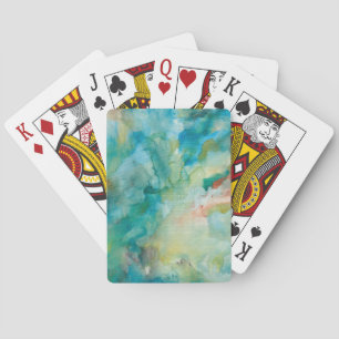 Interstellar Teal Blue Sky Playing Cards