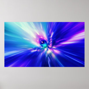 Interstellar time travel and hyper jump in space poster