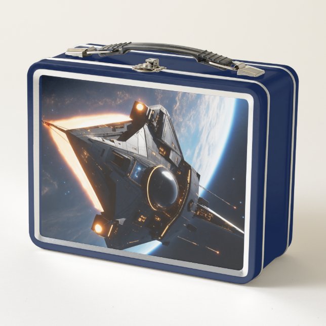 "Interstellar Voyage Lunch Box" Metal Lunch Box (Front)