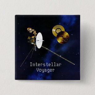 Interstellar Voyager Spacecraft 15 Cm Square Badge