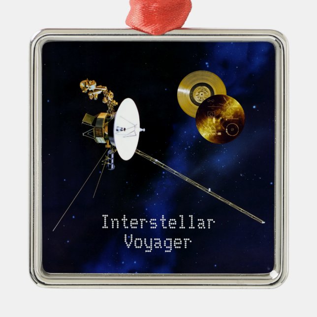 Interstellar Voyager Spacecraft Metal Tree Decoration (Front)