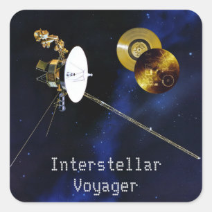 Interstellar Voyager Spacecraft Square Sticker