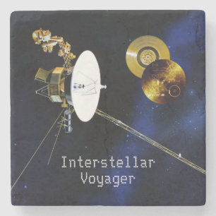 Interstellar Voyager Spacecraft Stone Coaster