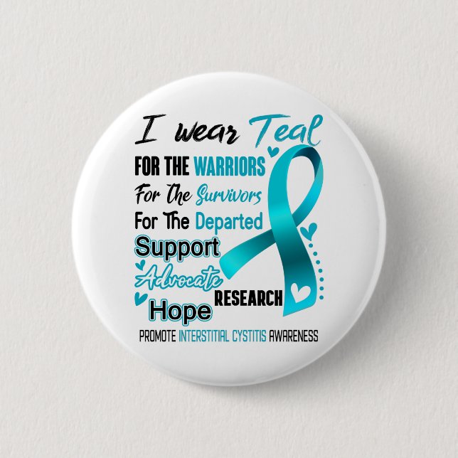 Interstitial Cystitis Awareness Month Ribbon Gifts 6 Cm Round Badge (Front)