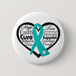 Interstitial Cystitis Heart Ribbon Collage 6 Cm Round Badge