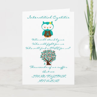 Interstitial Cystitis Owl Card