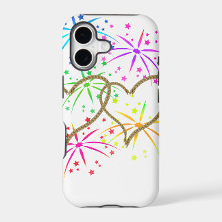 Intertwined hearts tangled rope romantic fireworks