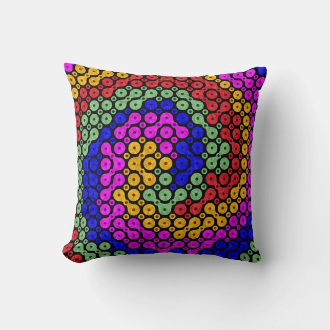 Intertwined Hues Abstract Cushion (Front)