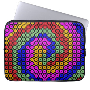 Intertwined Hues Abstract Laptop Sleeve