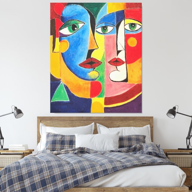 Intertwined Identities Canvas Print (Insitu(Bedroom))
