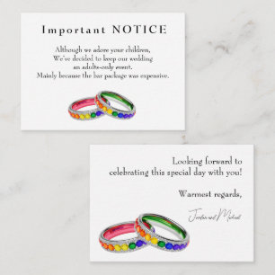 🌈 Intertwined in Pride Adults‑Only Wedding Enclosure Card