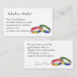 🌈 Intertwined in Pride – Adults‑Only Wedding Enclosure Card