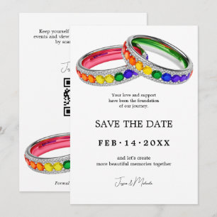 🌈 Intertwined in Pride Save the Date with QR Code