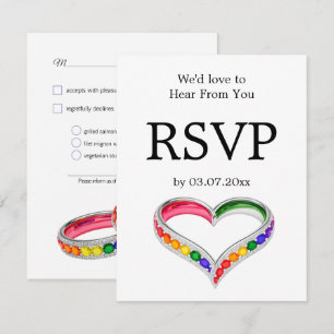 🌈 Intertwined in Pride –with Meal Choices RSVP Card