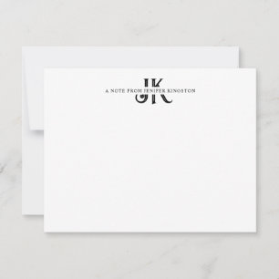 Intertwined Modern Monogram Card