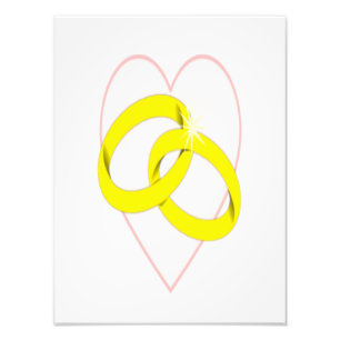 Intertwined Wedding Rings Photo Print