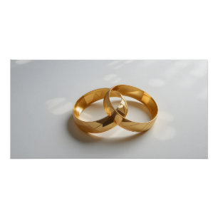 Intertwined Wedding Rings Poster
