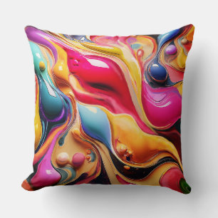 Intertwining Abstract Bubbles Cushion