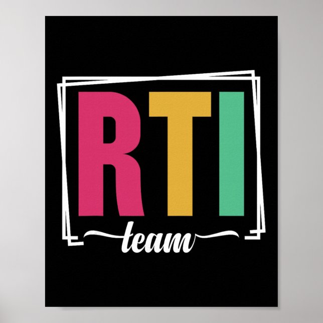 Intervention Crew Rti Response Intervention Teache Poster (Front)