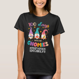 Intervention Specialist 100 Days With My Gnomies T T-Shirt