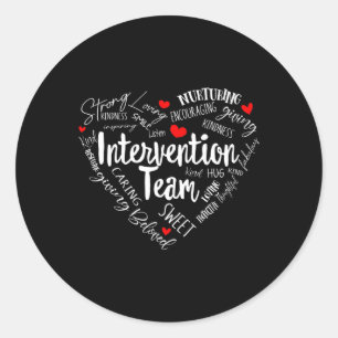 Intervention Teacher Specialist Squad Para Interve Classic Round Sticker