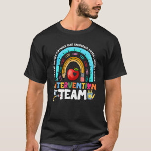 Intervention Team Support Rainbow RTI Teacher Back T-Shirt