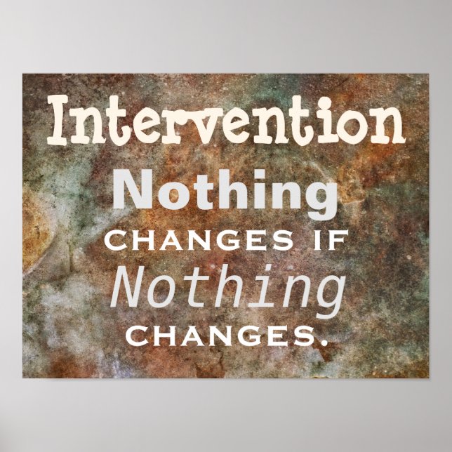 Intervention: Thought for the Day Poster (Front)