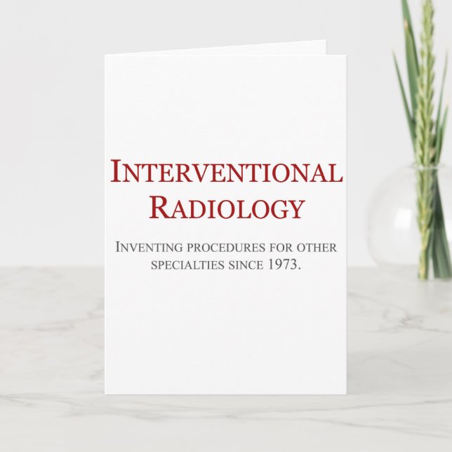 Interventional Radiology Card (Front)