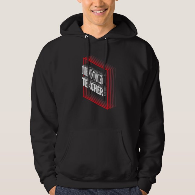 Interventionist Teacher Job Title Appreciation Ret Hoodie (Front)