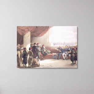Interview with the Viceroy of Egypt at his palace Canvas Print
