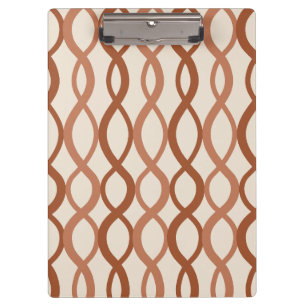 Interwoven Geometric Pattern-Modern Office Clipboard