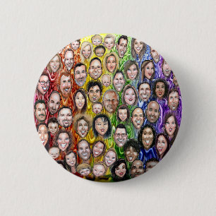 Interwoven Humanity 6 Cm Round Badge