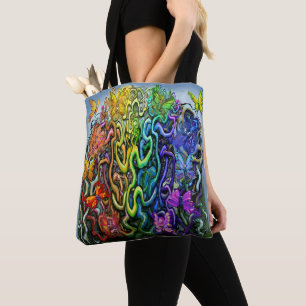 Interwoven Rainbow of Faeries Tote Bag