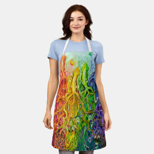 Interwoven Rainbow Squid Apron